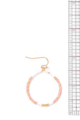 Beaded Hoop Drop Earrings